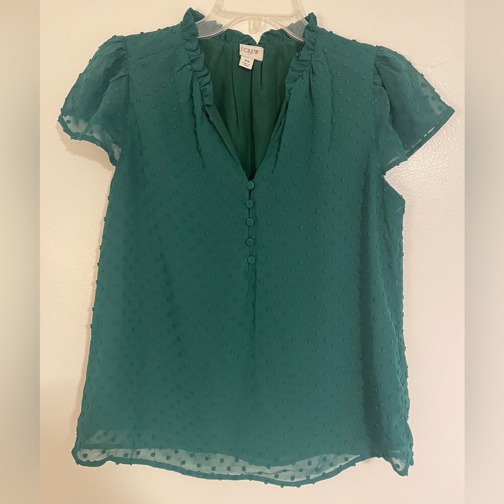J. Crew Factory Swiss Dot Blouse